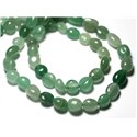 10pc - Perles Pierre - Aventurine Verte Nuggets Olives Ovales 4-10mm - 7427039731225