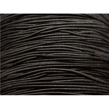Echeveau 20 mètres environ - Fil Elastique Tissu Nylon 1mm Noir - 7427039731621