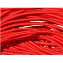 Bobine 100 mètres env - Fil Cordon Tissu Elastique Nylon 1mm Rouge vif