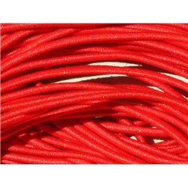 Bobina 100 metri circa - Cordoncino Nylon Elastico Tessuto 1mm Rosso vivo