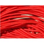 5 Mètres - Fil Cordon Tissu Elastique Nylon 1mm Rouge vif - 7427039731669