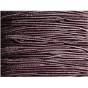 Bobine 100 mètres env - Fil Cordon Tissu Elastique Nylon 1mm Marron Café