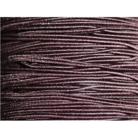 Spool approx 100 meters - Cord Nylon Elastic Fabric Cord 1mm Coffee Brown