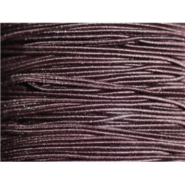 Spule ca. 100 Meter - Cord Nylon Elastic Fabric Cord 1mm Coffee Brown