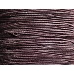 Bobine 100 mètres env - Fil Cordon Tissu Elastique Nylon 1mm Marron Café