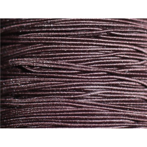 5 mètres - Fil Cordon Tissu Elastique Nylon 1mm Marron Café - 7427039731690