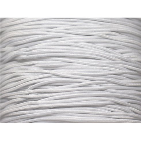 5 mètres - Fil Elastique Tissu Nylon 2mm Blanc - 7427039731713