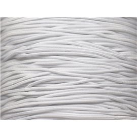 5 Meter - Elastisches Gewinde aus Nylongewebe 2 mm Weiß - 7427039731713