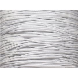 5 metri - Filo elastico in tessuto di nylon 2 mm bianco - 7427039731713