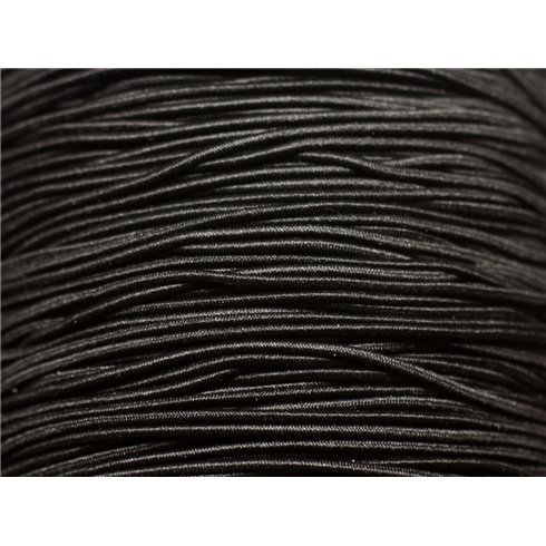 5 mètres - Fil Elastique Tissu Nylon 2mm Noir - 7427039731720