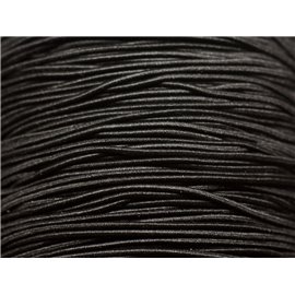 5 metri - Filo elastico in tessuto di nylon 2mm Nero - 7427039731720