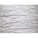 5 mètres - Fil Elastique Tissu Nylon 3mm Blanc - 7427039731744