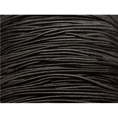 Echeveau 45 mètres env - Fil Cordon Elastique Tissu Nylon 2mm Noir