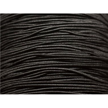 Echeveau 90 mètres env - Fil Cordon Elastique Tissu Nylon 3mm Noir