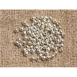 100pc - Perles Argent 925 massif Boules Rondes 2mm - 7427039731805