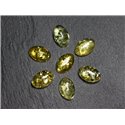 2pc - Cabochons Ambre naturelle Ovales 8x6mm Miel jaune clair - 7427039731898