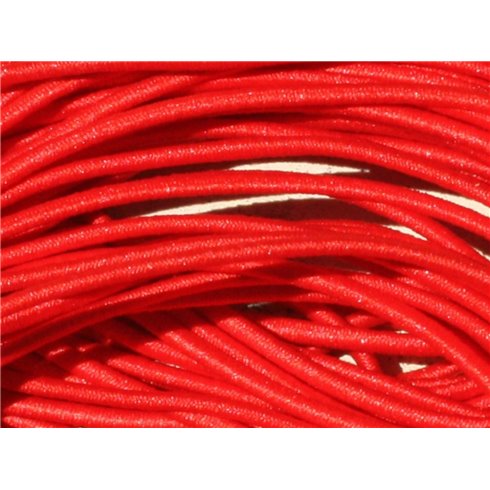 Echeveau 26m env - Fil Cordon Elastique Tissu Nylon 1mm Rouge vif - 7427039731959 Echeveau 26m env - Fil Cordon Elastique Tissu Nylon 1mm Rouge vif - 7427039731959