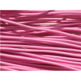 Knäuel ca. 26 m - Elastisches Kordelgewinde aus Nylongewebe 1 mm Candy Pink - 7427039731973