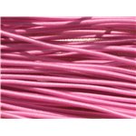 Echeveau 26m env - Fil Cordon Elastique Tissu Nylon 1mm Rose Bonbon - 7427039731973