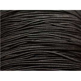 Bobina de aproximadamente 24 metros - Cordón Cordón Nylon Tejido elástico 3 mm Negro