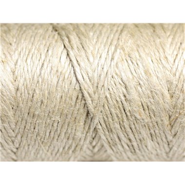 160 mètres environ - Bobine Fil Ficelle Chanvre 0.8mm Beige Ecru - 7427039732048