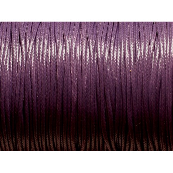 Bobine 165 metres env - Fil Corde Cordon Coton Ciré 0.8mm Violet Byzantin indigo