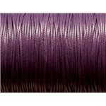 Bobine 165 metres env - Fil Corde Cordon Coton Ciré 0.8mm Violet Byzantin indigo