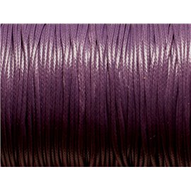 10 metres - Fil Corde Cordon Coton Ciré 0.8mm Violet indigo byzantin - 7427039732642