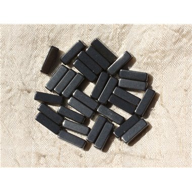 Fil 39cm 45pc env - Perles de Pierre - Hématite Rectangles Cubes 9x2.5mm