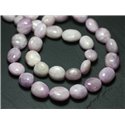 Fil 39cm 28pc env - Perles de Pierre - Kunzite Rose Olives Nuggets 11-15mm