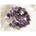 10pc - Perles de Pierre - Fluorite Rose Violette Boules 6mm   4558550036810