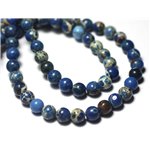 20pc - Perles de Pierre - Jaspe Sédimentaire Boules 4mm Bleu Nuit - 7427039733205
