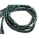 Fil 39cm 155pc env - Perles de Pierre - Chrysocolle Rondelles Heishi 4x2mm Bleu Vert