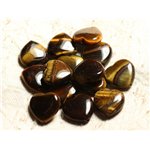 20pc - Perles de Pierre - Oeil de Tigre Rondelles Heishi 5mm - 8741140012042 