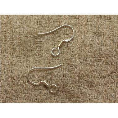 1 paire - Crochets Boucles d'Oreilles Argent 925 16-17mm - 7427039733816