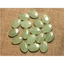 Fil 39cm 21pc env - Perles Pierre - Aventurine Verte Ovales 18x13mm