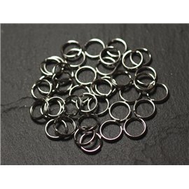 10pc - Anneaux Doubles Ouverts Acier inoxydable 8mm Porte Clefs - 8741140010758 