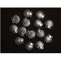 Perles en Métal Argenté - Losanges 22mm - Sac 6pc  4558550038654 