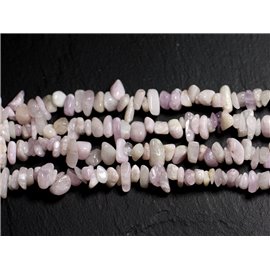 Fil 39cm 145pc env - Perles Pierre - Kunzite rose Rocailles Chips 4-10mm