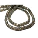 Fil 34cm 90pc env - Perles Pierre - Labradorite Rondelles Heishi 5-7mm