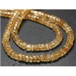 10pc - Perles Pierre - Citrine Rondelles Heishi 3-5mm - 7427039734127