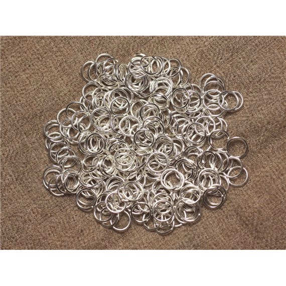 200pc - Anneaux Ouverts Métal Argenté 7 x 0.7mm   4558550020017 