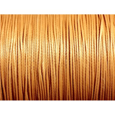 Bobine 160 Mètres env - Fil Corde Cordon Coton Ciré 1mm Marron Beige Caramel