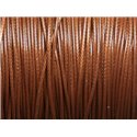 5 Mètres - Fil Corde Cordon Coton Ciré 1mm Marron Chocolat Noisette - 7427039734332