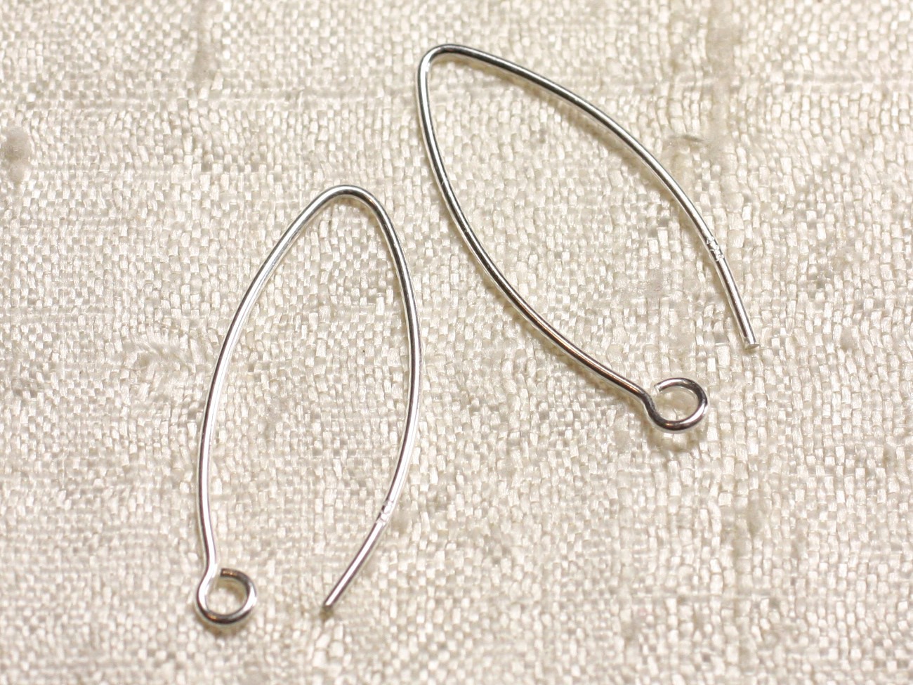 1 Paire - Crochets Argent 925 Boucles d'Oreilles 28mm   4558550003539 