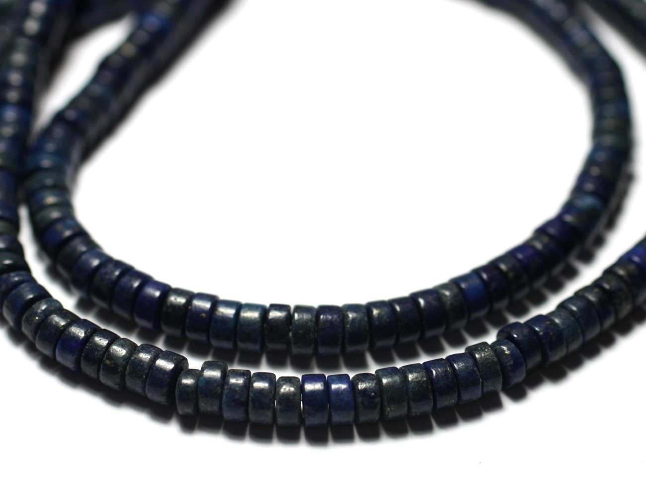 10pc - Perles Pierre - Lapis Lazuli Rondelles Heishi 6x3mm - 7427039734431