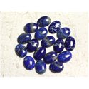 1pc - Cabochon Pierre - Lapis Lazuli Ovale 18x13mm Bleu nuit Doré - 7427039734684