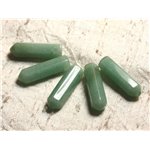 1pc - Perle Pendentif Pierre - Aventurine Verte Pointe 30x8mm Percage 2mm - 7427039734745