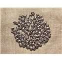 30pc - Cache Perles à écraser Métal Argenté Rhodium 4mm  4558550034748