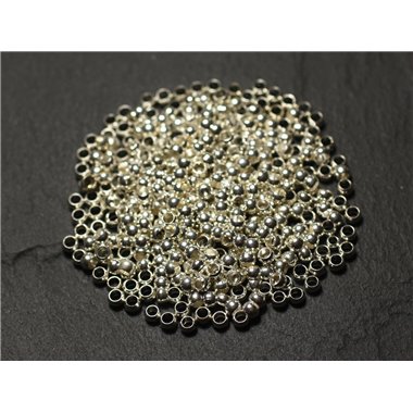 200pc environ - Apprets Perles à écraser Métal Argenté 3mm - 7427039734943